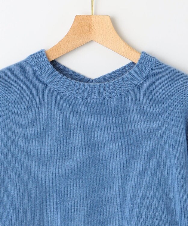 組曲 L カシミヤブレンドバルキープルオーバー ニット ブルー系