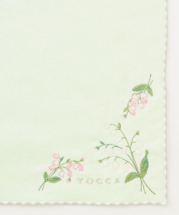 TOCCA MUGUET PETIT JARDIN TOWELCHIEF タオルハンカチ ライトグリーン系