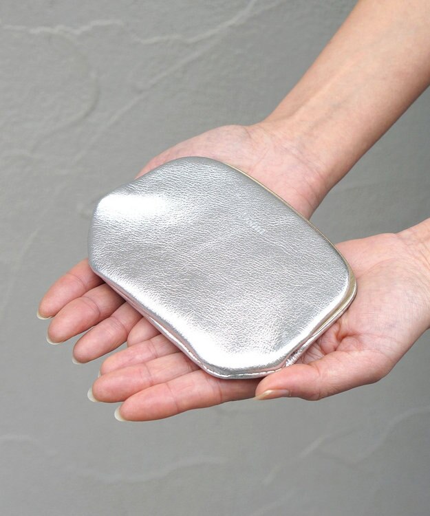 FOLNA RD ショート天溝がま口 財布 シルバー