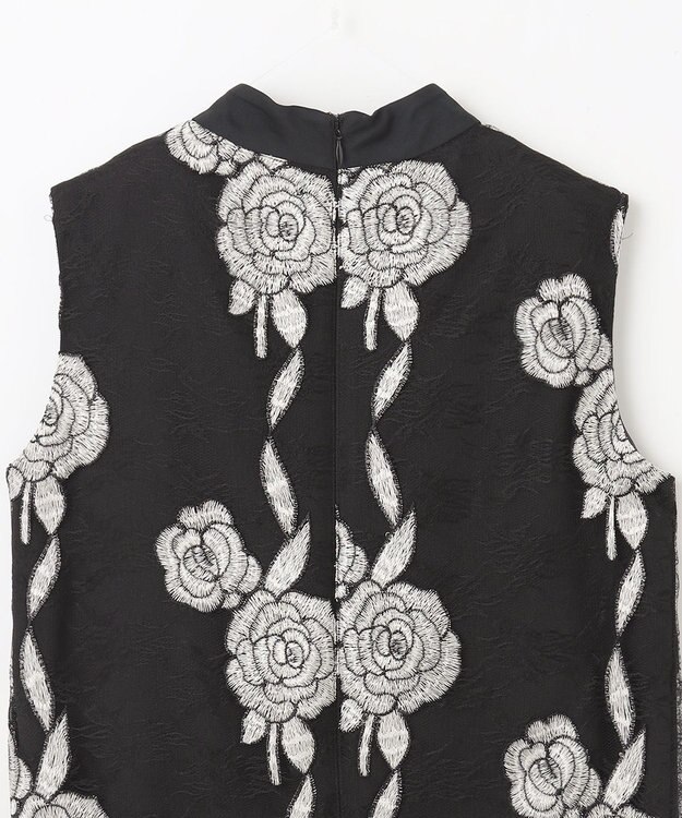 GRACE CONTINENTAL ハイネック刺繍ワンピース ブラック