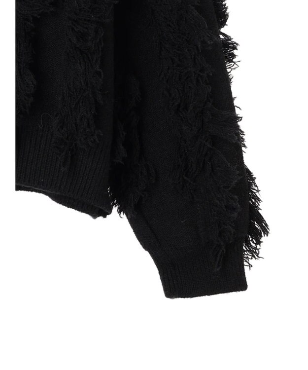 CRAFT STANDARD BOUTIQUE ボリュームフリンジニットプルオーバー Black