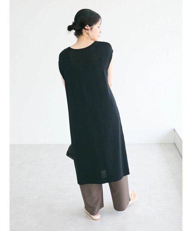 CRAFT STANDARD BOUTIQUE UVカット/接触冷感/洗える/ ニットワンピース Black