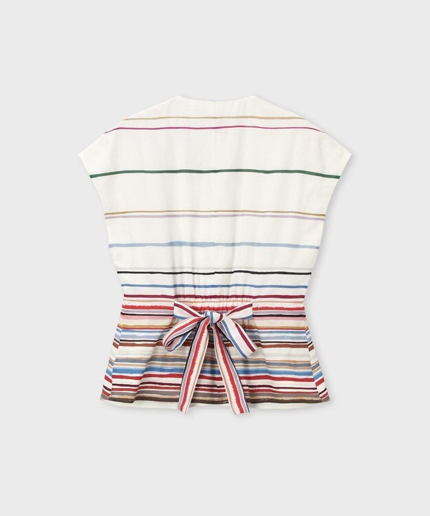 Paul Smith Cairo Stripe Chalk プリント ブラウス マルチカラー