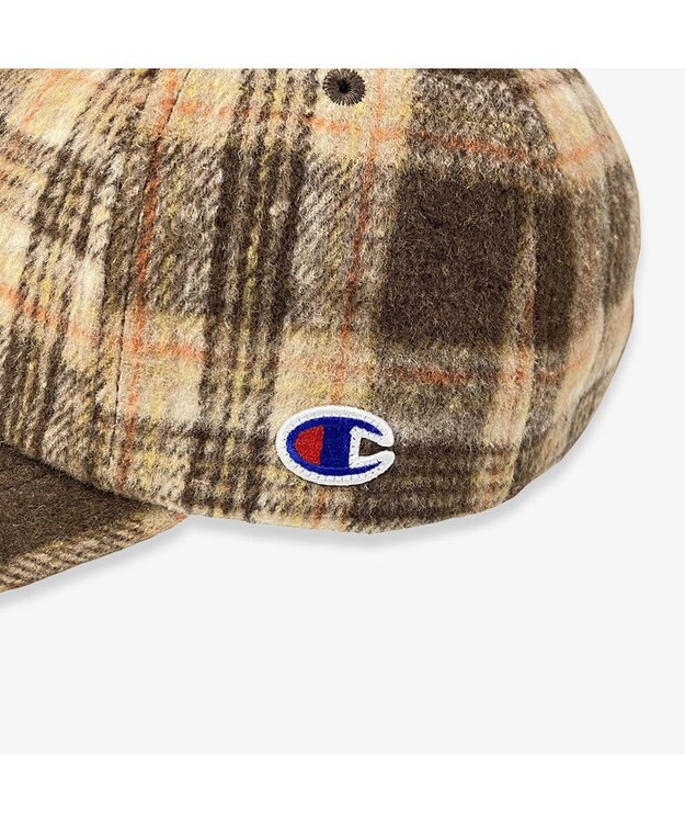 林八百吉商店 Champion ネルチェックロングキャップ ブラウン