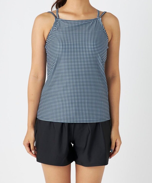 OP／FILA 【ocean pacific】モックネックラッシュガード付き 水着5点セット チェック