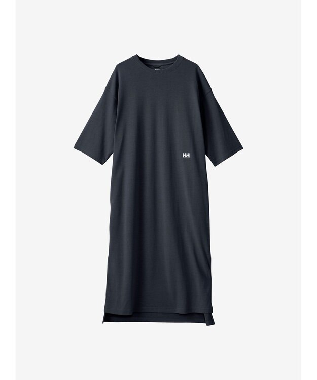 HELLY HANSEN 【抗菌防臭・速乾・UVカット】ショートスリーブワンポイントワンピース ブラック