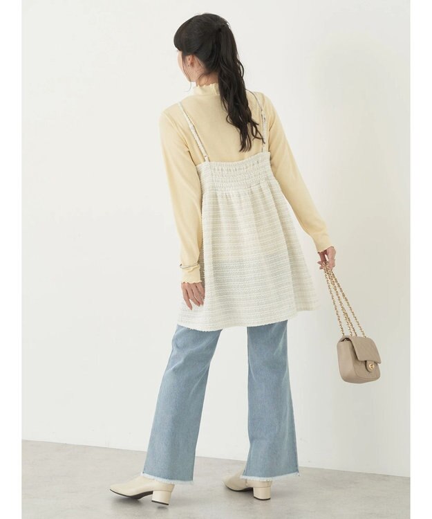 earth music&ecology ツイードキャミチュニック Ivory