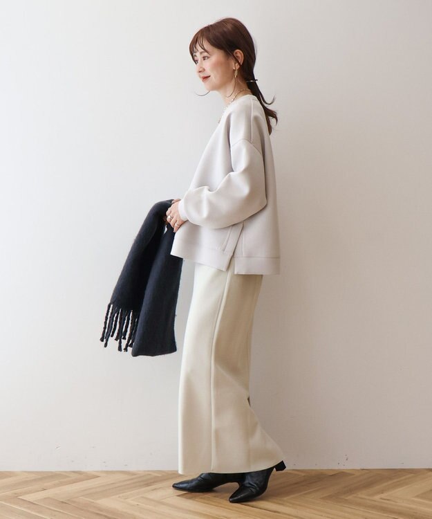 AMERICAN HOLIC サイドスリットポンチプルオーバー Gray Beige