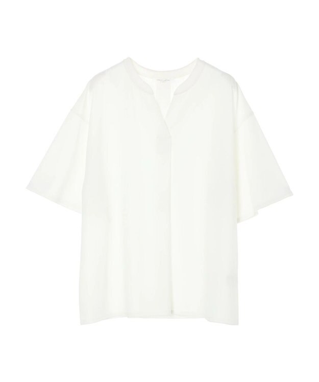 Green Parks BEST PRICE  スキッパー５分袖ブラウソー Off White