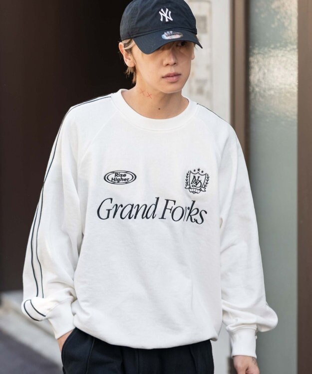 WEGO 【ユニセックス着用ITEM】ショートドロストラインプルオーバー ホワイト