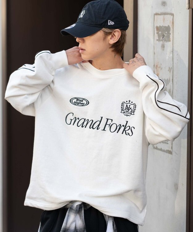 WEGO 【ユニセックス着用ITEM】ショートドロストラインプルオーバー ホワイト