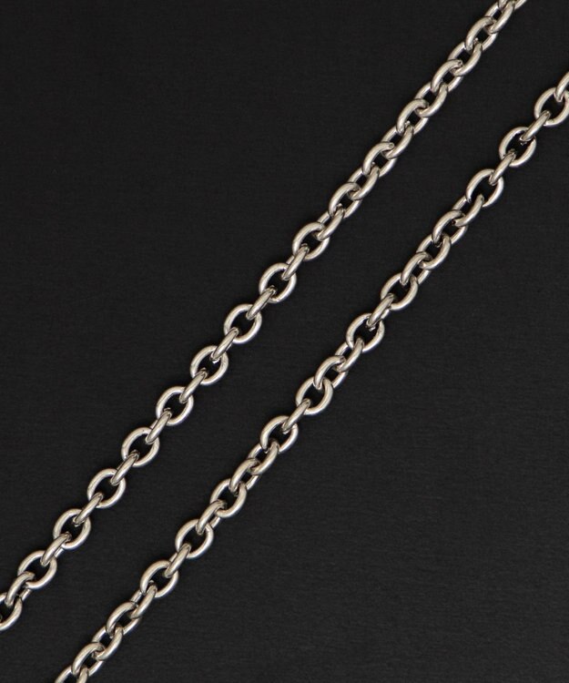 WEGO 【ユニセックス着用ITEM】MPUエンボスロゴクロスネックレス ブラウン