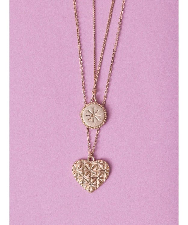 AMERICAN HOLIC ハート＆コイン３ＷＡＹネックレス Gold