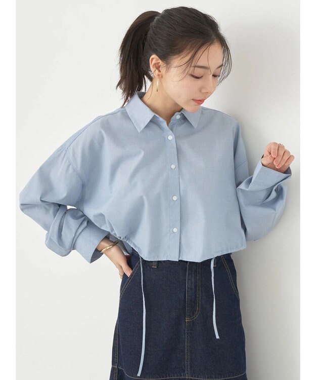 earth music&ecology ドロストヘムショートシャツ Sax