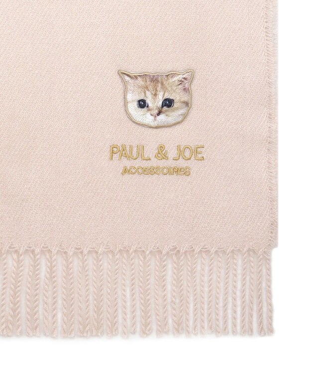 MOONBAT PAUL & JOE ACCESSOIRES ヌネットワッペン付きプレーンムースタッチマフラー（パッケージ入り） ピンク