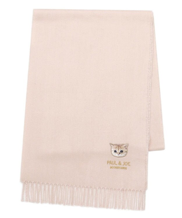 MOONBAT PAUL & JOE ACCESSOIRES ヌネットワッペン付きプレーンムースタッチマフラー（パッケージ入り） ピンク