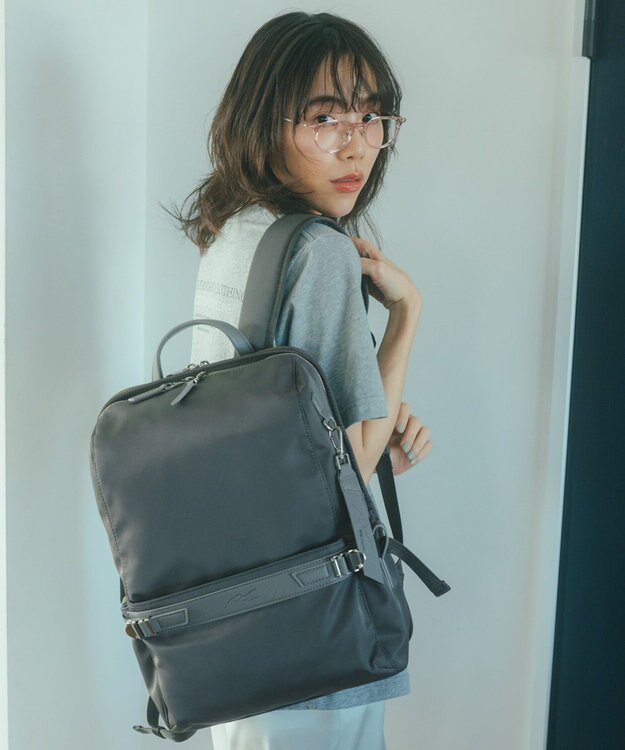 ACE BAGS & LUGGAGE W&.Day/Night リッカノーツ スクエアリュック A4サイズ 13.3インチPC収納 19161 ダブルアンドデイナイト ダークグレー