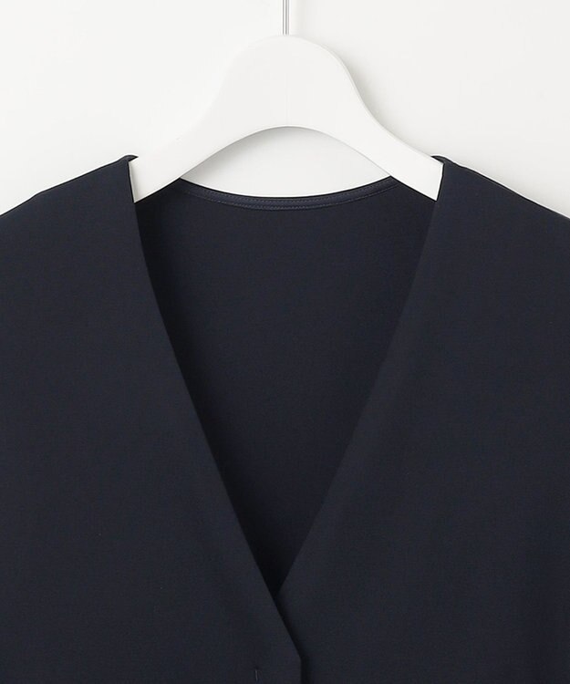 J.PRESS LADIES 【洗える】Hari-Puru jersey ジレ ネイビー系