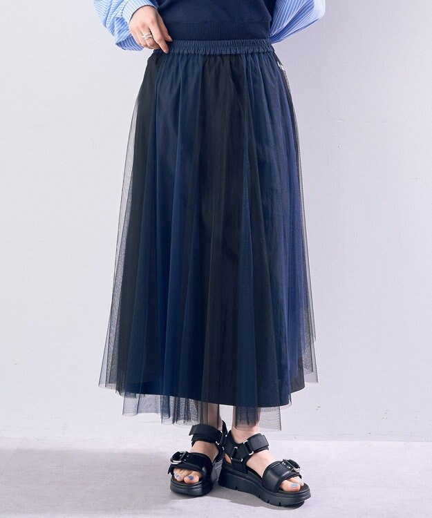 YECCA VECCA 【2点SET】マルチwayチュールスカート Navy