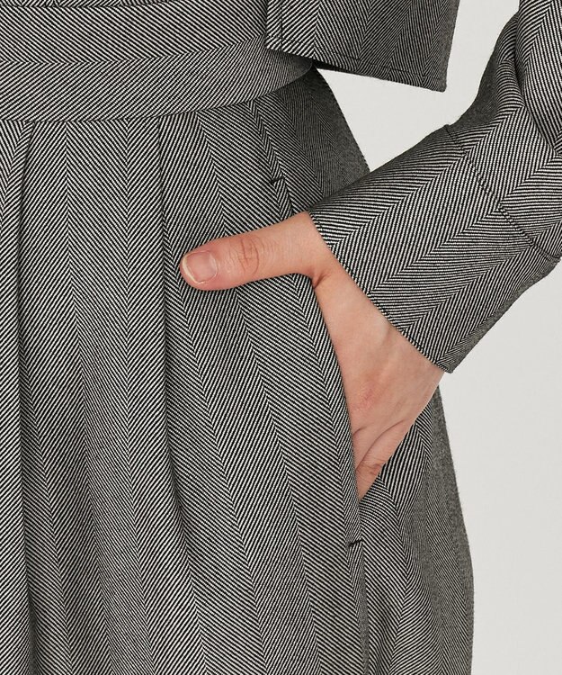 uncrave ヘリンボーンスーツ オールインワン（uncrave WHITE） へリンボーンブラック