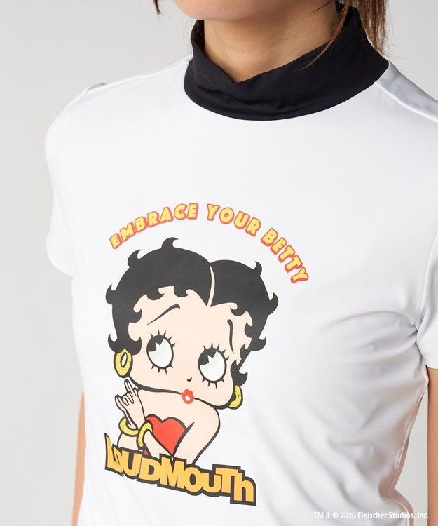 FILA GOLF／marie claire 【LOUDMOUTH×Betty Boop™】レディース モックネックシャツ White