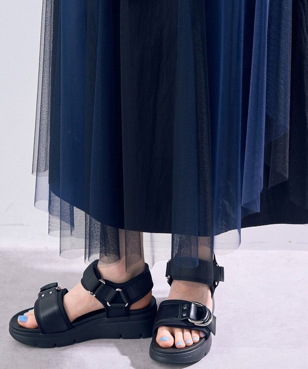 YECCA VECCA 【2点SET】マルチwayチュールスカート Navy