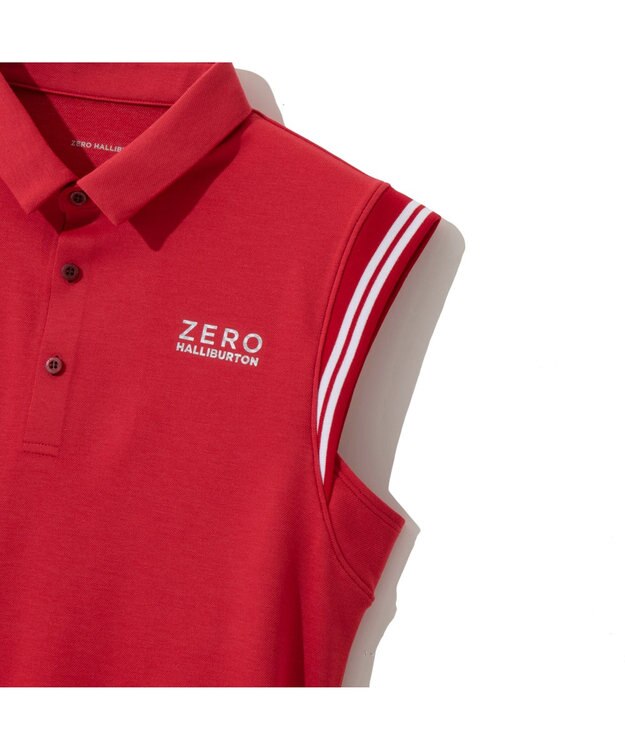 ZERO HALLIBURTON ノースリーブ 鹿の子 ミニワンピース 82831 W4S1b レディースゴルフ レッド