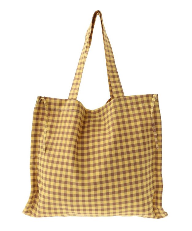 Green Parks ・ＱＵＯＮ　ギンガムリボントート Yellow