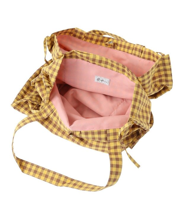 Green Parks ・ＱＵＯＮ　ギンガムリボントート Yellow