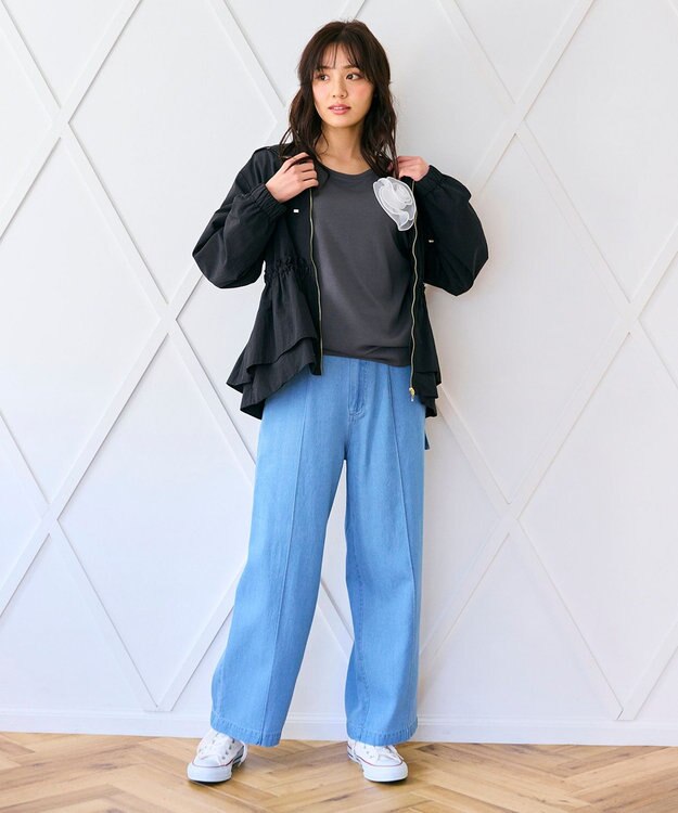 Feroux 【大好評につき新色追加！】ペプラムティアード マウンテン パーカー ブラック系