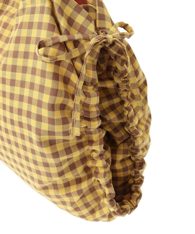 Green Parks ・ＱＵＯＮ　ギンガムリボントート Yellow