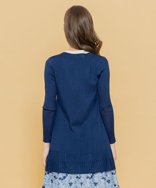 TOCCA 【洗える！】AJISAI LONG ロングカーディガン ネイビー系