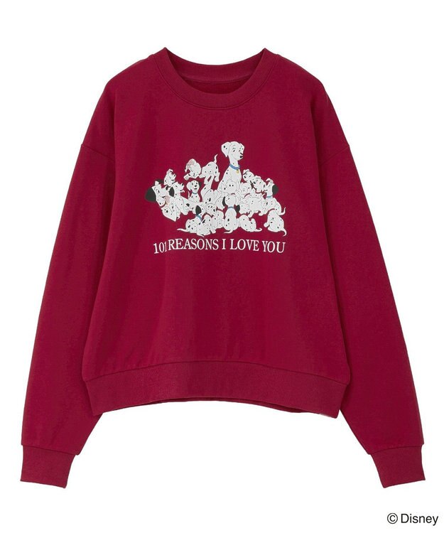 Green Parks １０１匹わんちゃん／プリント裏毛スウェット Red