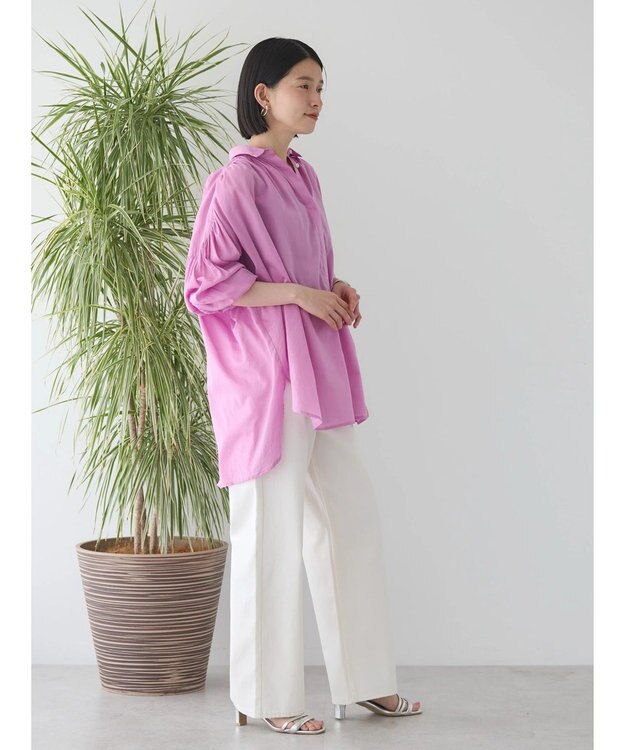 AMERICAN HOLIC カルゼギャザーシャツチュニック Pink