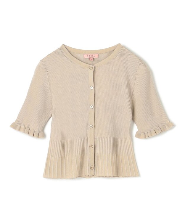TOCCA HALF SLEEVE AJISAI  半袖カーディガン ベージュ系