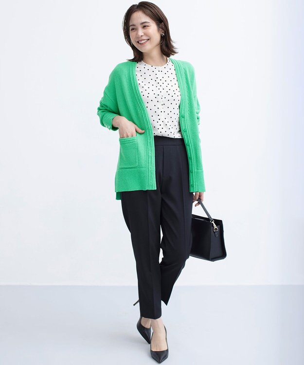 組曲 【WEB限定】SOBANEラメカーディガン グリーン系