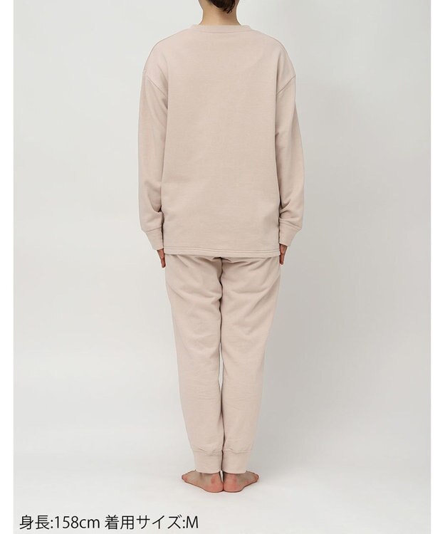 WACOAL ワコール_リラックス＆スリープ パジャマ 綿100%(本体) ガーゼ裏毛素材 長袖 長ズボン PEANUTS スヌーピー レディース FDX559 /ワコール ベージュ