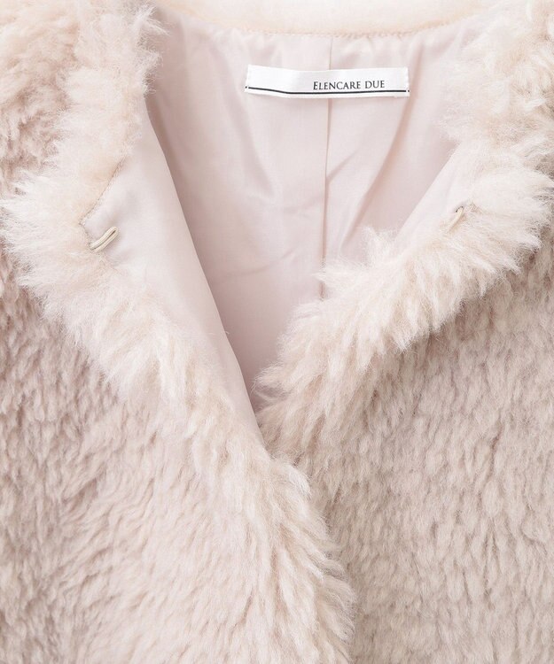 Green Parks ・ＥＬＥＮＣＡＲＥ　ＤＵＥ　シープファーショートベスト Light Beige