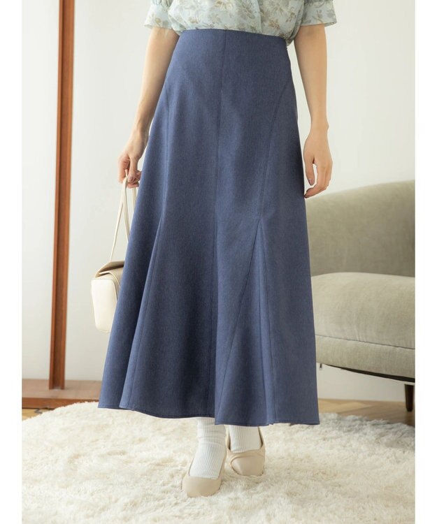 earth music&ecology フレアスカート Blue