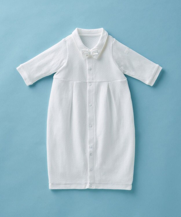 MIKI HOUSE HOT BISCUITS 【ミキハウス】 ツーウェイオールセットタキシード風【秋冬向け】 白