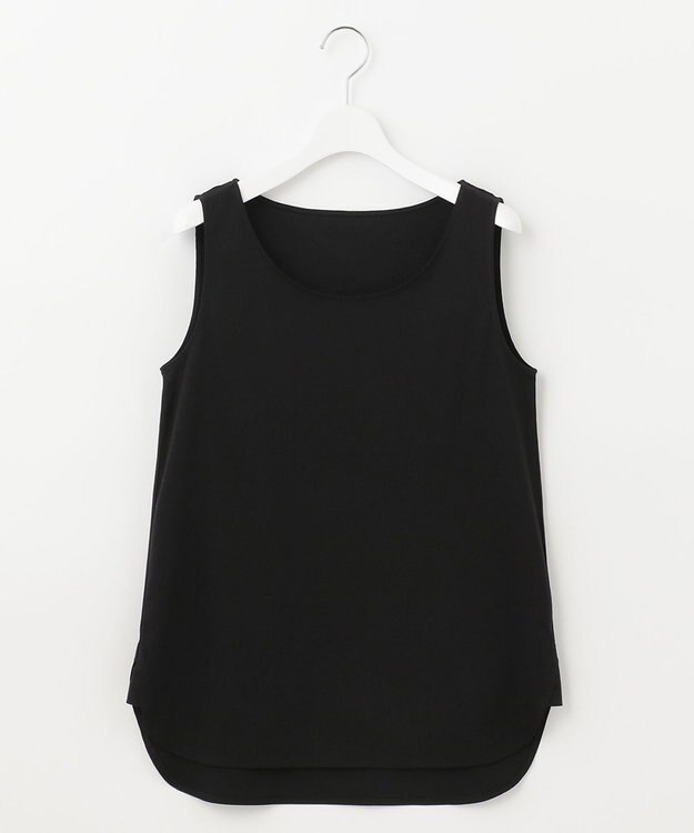 自由区 【洗える】ファンクショナルジャージー タンクトップ ブラック系