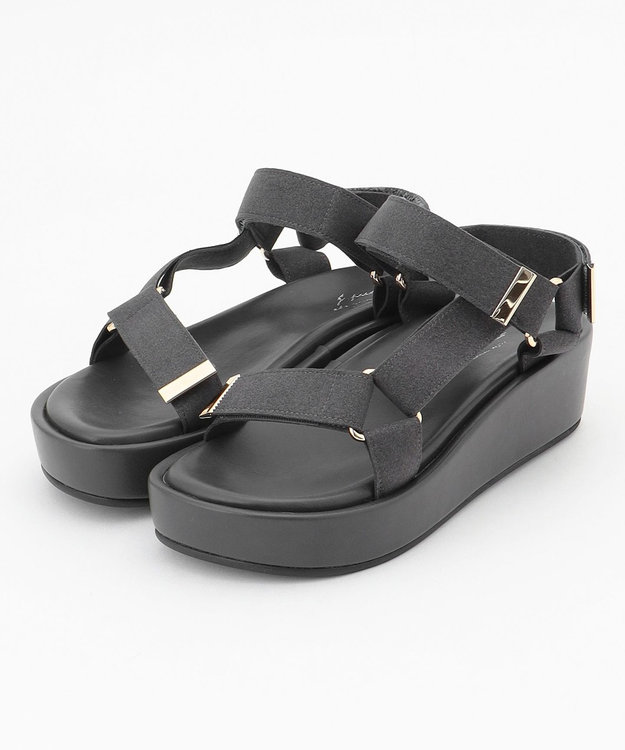 J.PRESS LADIES 【WEB限定カラーあり・撥水】ストラップ サンダル グレー系