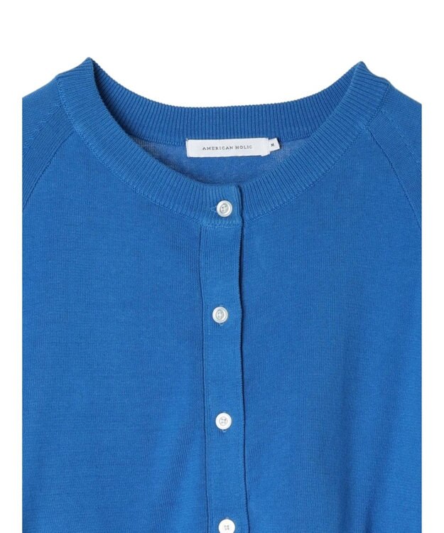 AMERICAN HOLIC ＵＶカットクルーネックニットカーディガン Blue