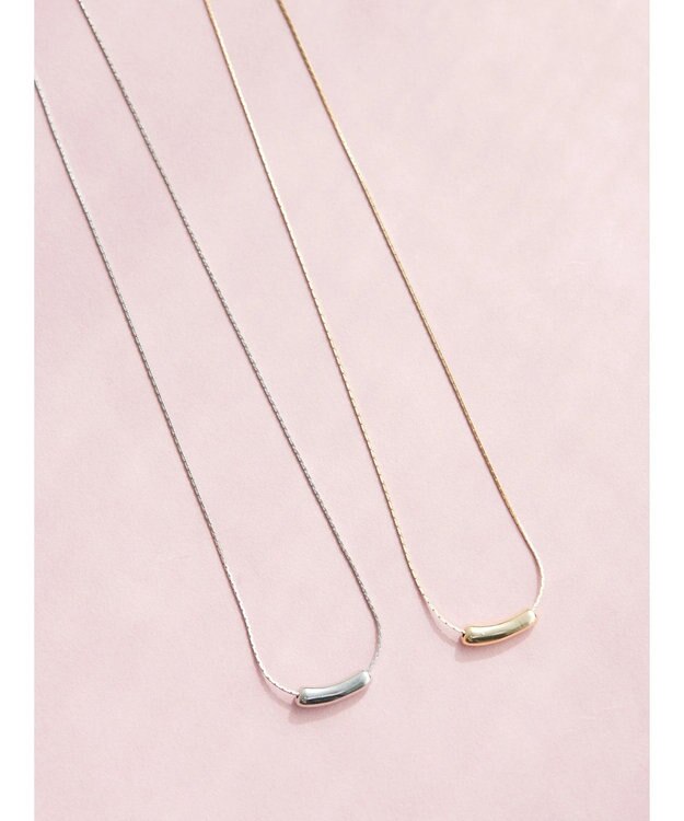 AMERICAN HOLIC 変形メタルバーネックレス Silver