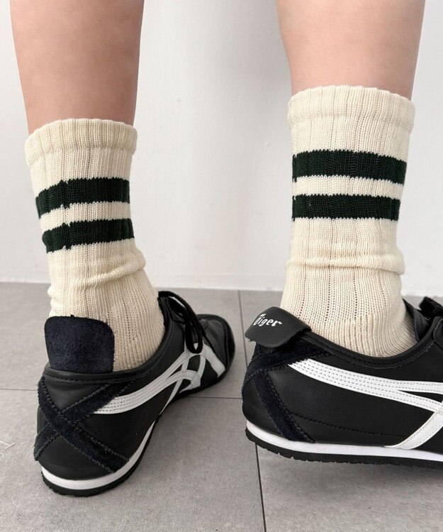 WEGO ローゲージラインソックス（R）　 グリーン