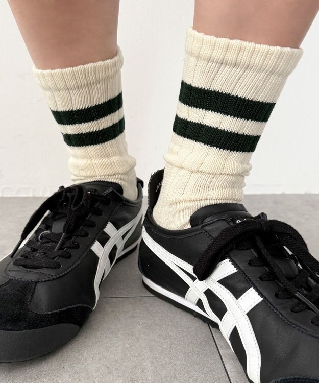 WEGO ローゲージラインソックス（R）　 グリーン