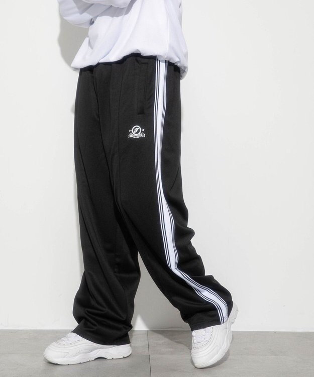 WEGO 別注FILAライントラックパンツ ブラック