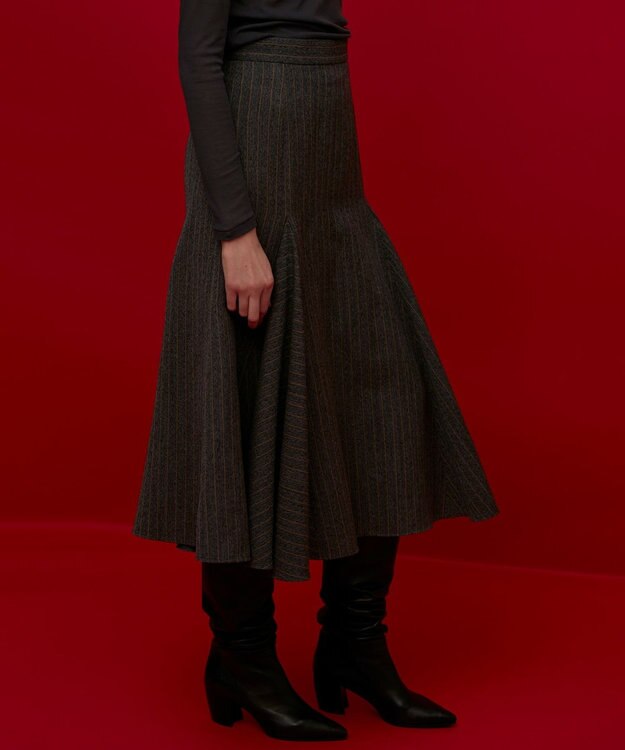 BEIGE， TURENNE / マーメイドスカート Gray×Camel line