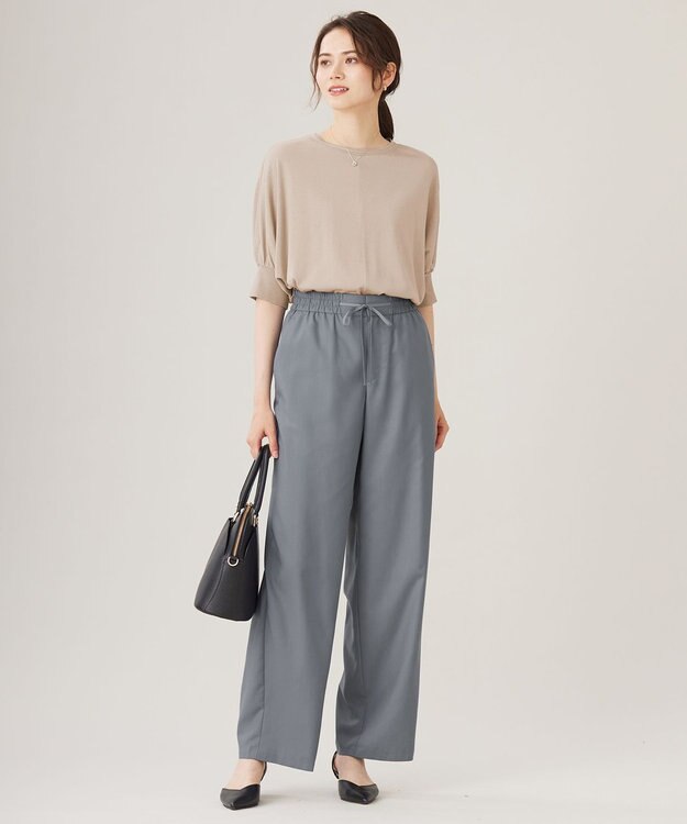 自由区 L 【カタログ掲載・洗える】ドルマンスリーブ カットソー サンド