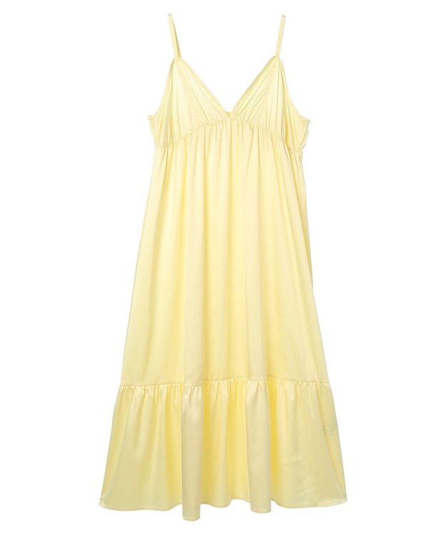 earth music&ecology ＳＥＴ２点ティアードペチドレス＋チュールワンピース Yellow